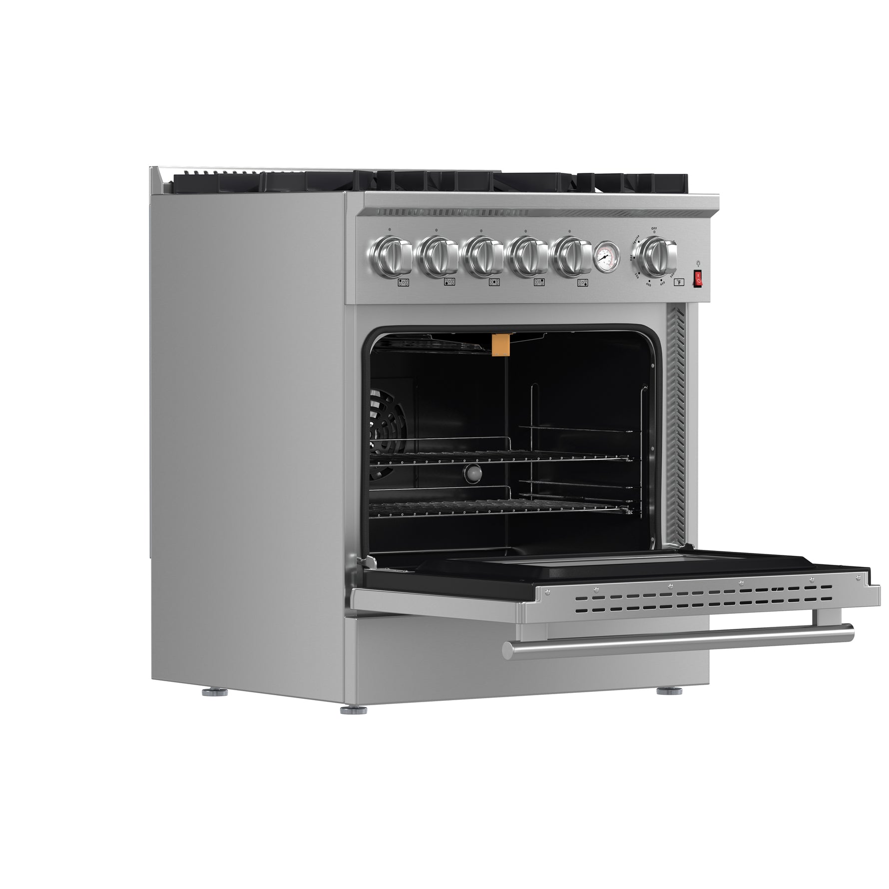 FORNO Giovanni 30-inch Gas Range Stainless Steel, 5 Burners 67,000 BTU, 4.32 cu.ft. Convection Oven - BonPrix Électroménagers