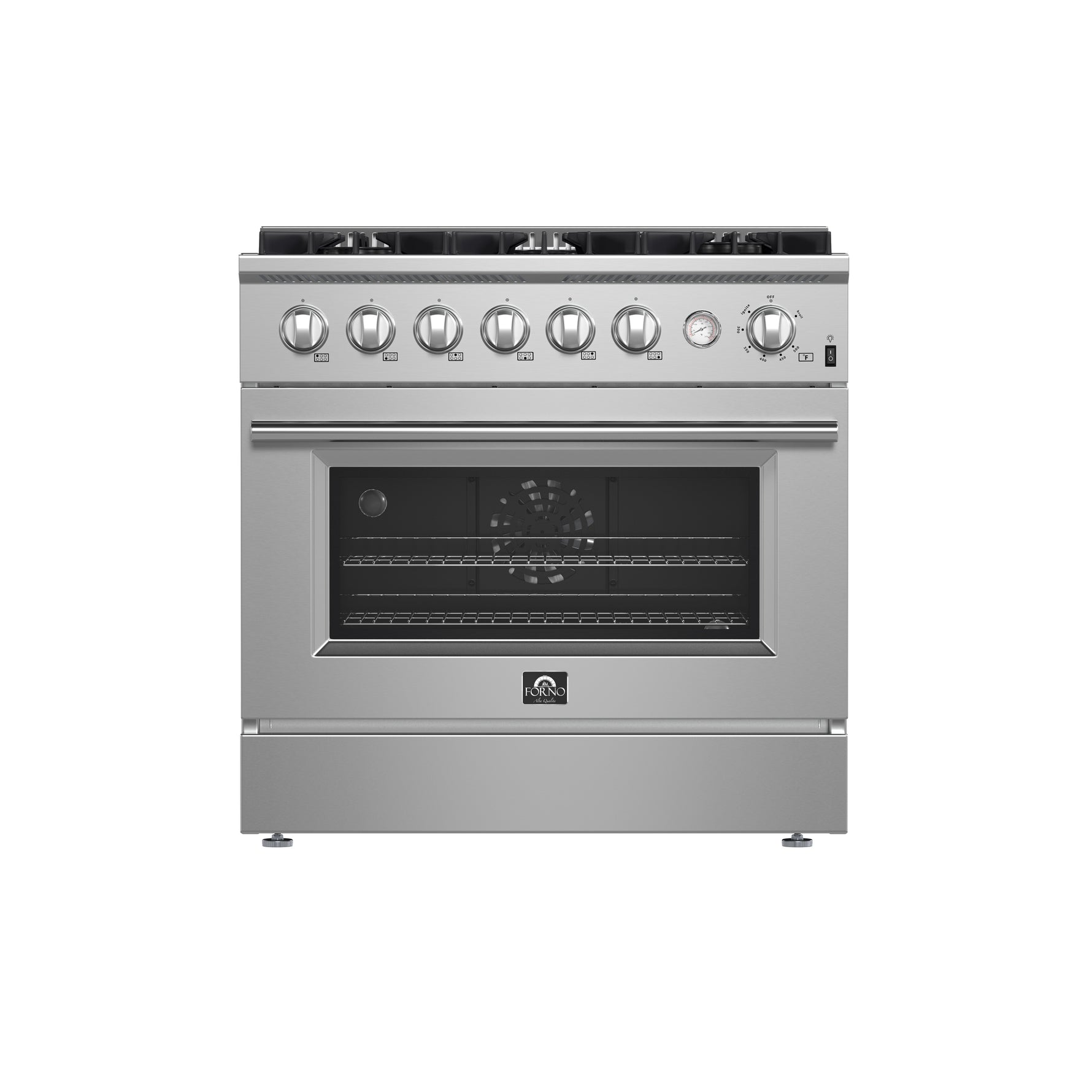 Marco 36-Inch Gas Range Stainless Steel, 6 Burners 67,000 BTU, 5.36 cu.ft. Convection Oven - BonPrix Électroménagers