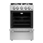 Forno Breno 24-Inch Freestanding Gas Range, Plug Included, Energy Efficient - BonPrix Électroménagers