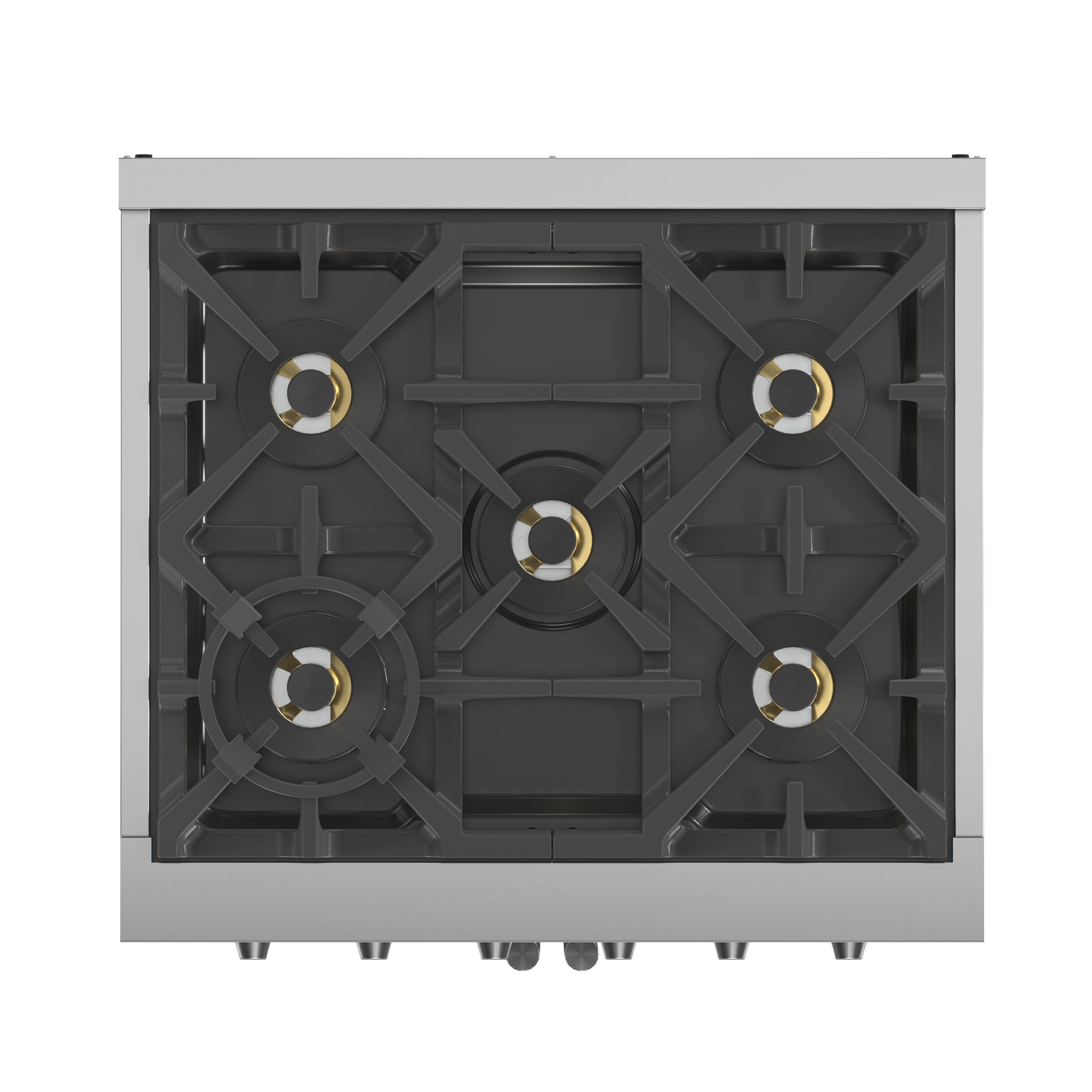 Forno Capriasca 30-Inch Freestanding French Door Gas Range, 4 Burners, Convection Oven, Energy Efficient - BonPrix Électroménagers