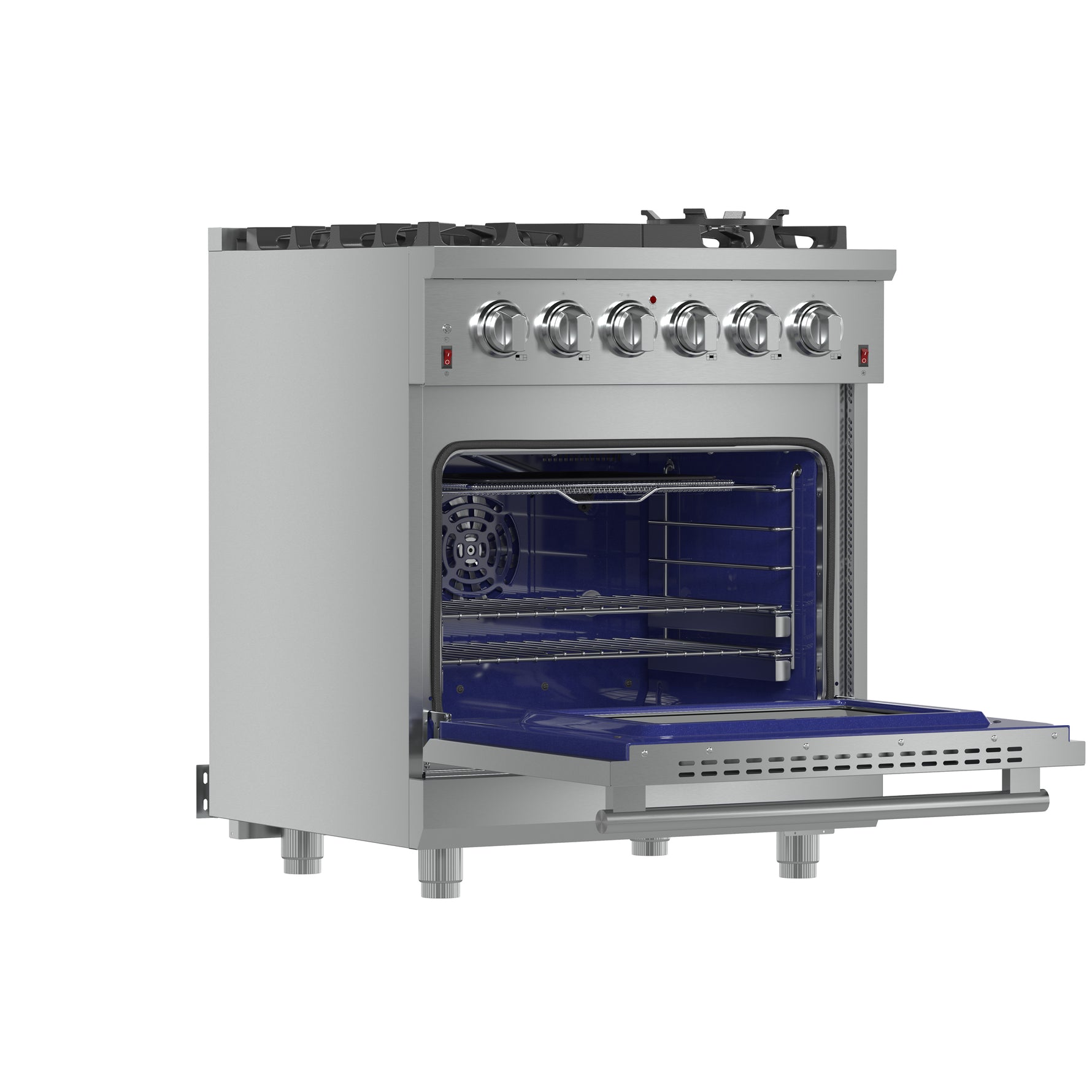 Forno Massimo 30-Inch Freestanding Gas Range, 5 Burners, True Convection Oven - BonPrix Électroménagers