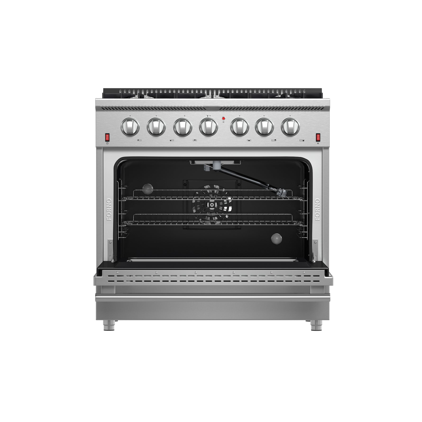 Forno Galiano 36-Inch Freestanding Gas Range, Stainless Steel, 6 Burners, Energy Efficient - BonPrix Électroménagers