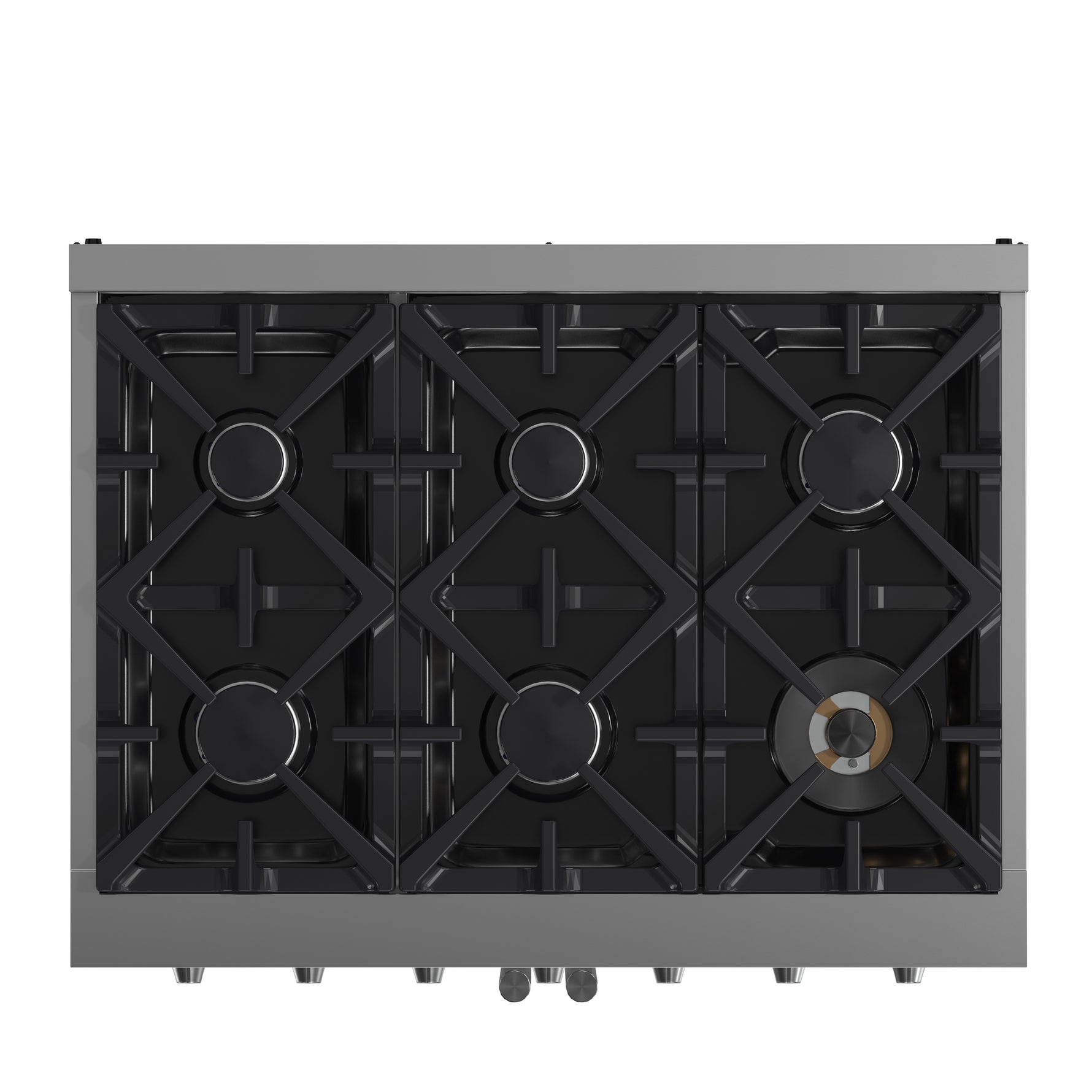 Forno Massimo 36-Inch Freestanding French Door Gas Range, 6 Burners, Convection Oven, Energy Efficient - BonPrix Électroménagers