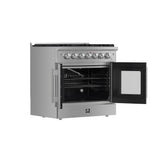 Forno Galiano 36-Inch Freestanding French Door Gas Range, 6 Burners, Convection Oven, Energy Efficient - BonPrix Électroménagers