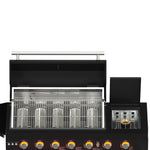 Forno All’Aperto 87,600 BTU Outdoor Kitchen, 4 Burners, Infrared Burners, Side Burner, Black Sintered Stone Countertops, Gas Pizza Oven, Sink Module, Bar & Beverage Center - BonPrix Électroménagers