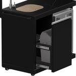 Forno All’Aperto 87,600 BTU Outdoor Kitchen, 4 Burners, Infrared Burners, Side Burner, Black Sintered Stone Countertops, Gas Pizza Oven, Sink Module, Bar & Beverage Center - BonPrix Électroménagers