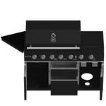 Forno All’Aperto 87,600 BTU Outdoor Kitchen, 4 Burners, Infrared Burners, Side Burner, Black Sintered Stone Countertops, Gas Pizza Oven, Sink Module, Bar & Beverage Center - BonPrix Électroménagers