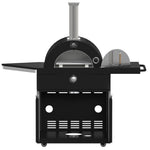 Forno All’Aperto 99,600 BTU Outdoor Kitchen, 5 Burners, Infrared Burners, Side Burner, Black Sintered Stone Countertops, Gas Pizza Oven, Sink Module, Bar & Beverage Center - BonPrix Électroménagers