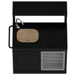 Forno All’Aperto 99,600 BTU Outdoor Kitchen, 5 Burners, Infrared Burners, Side Burner, Black Sintered Stone Countertops, Gas Pizza Oven, Sink Module, Bar & Beverage Center - BonPrix Électroménagers