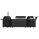 Forno All’Aperto 99,600 BTU Outdoor Kitchen, 5 Burners, Infrared Burners, Side Burner, Black Sintered Stone Countertops, Gas Pizza Oven, Sink Module, Bar & Beverage Center - BonPrix Électroménagers