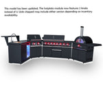 Forno All’Aperto 99,600 BTU Outdoor Kitchen, 5 Burners, Infrared Burners, Side Burner, Black Sintered Stone Countertops, Gas Pizza Oven, Sink Module, Bar & Beverage Center - BonPrix Électroménagers