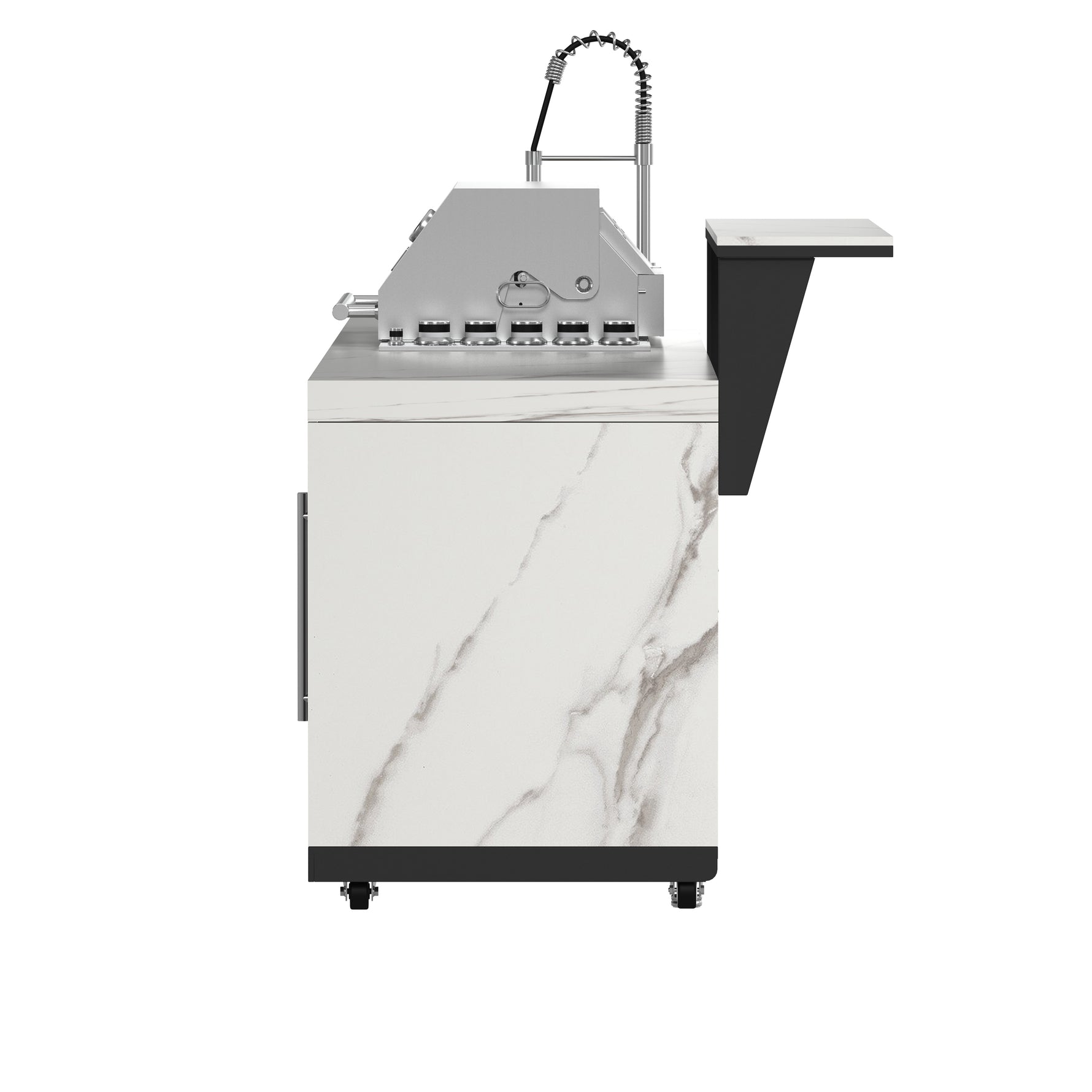 Forno Rimini Outdoor Kitchen: 30" BBQ 62,600 BTU, 4.8 cu.ft. Refrigerators, White Countertops - BonPrix Électroménagers