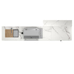 Forno Rimini Outdoor Kitchen: 30" BBQ 62,600 BTU, 4.8 cu.ft. Refrigerators, White Countertops - BonPrix Électroménagers