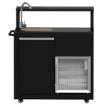 Forno All’Aperto 62,600 BTU BBQ, 3 Stainless Steel Burners, Infrared Burners, Sink Module, Black Sintered Stone Countertops, Bar and Beverage Center - BonPrix Électroménagers