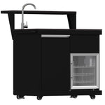 Forno All’Aperto 62,600 BTU BBQ, 3 Stainless Steel Burners, Infrared Burners, Sink Module, Black Sintered Stone Countertops, Bar and Beverage Center - BonPrix Électroménagers