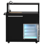 Forno All’Aperto 62,600 BTU BBQ, 3 Stainless Steel Burners, Infrared Burners, Sink Module, Black Sintered Stone Countertops, Bar and Beverage Center - BonPrix Électroménagers
