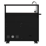 Forno All’Aperto 62,600 BTU BBQ, 3 Stainless Steel Burners, Infrared Burners, Sink Module, Black Sintered Stone Countertops, Bar and Beverage Center - BonPrix Électroménagers