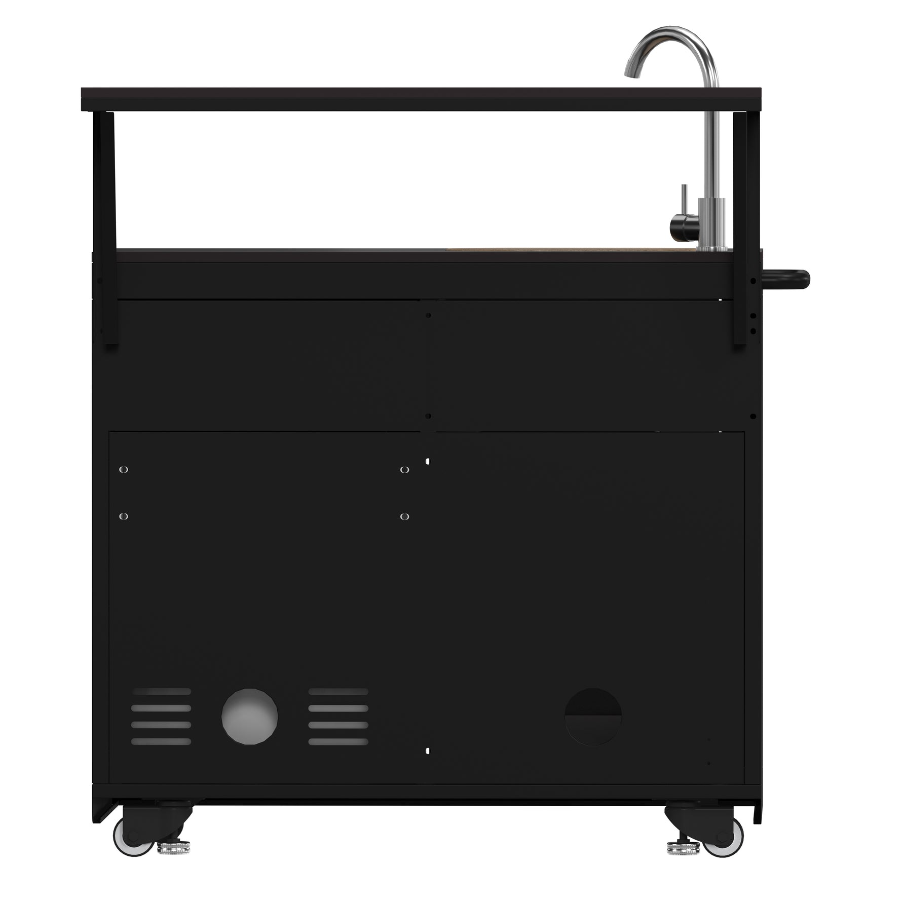 Forno All’Aperto 62,600 BTU BBQ, 3 Stainless Steel Burners, Infrared Burners, Sink Module, Black Sintered Stone Countertops, Bar and Beverage Center - BonPrix Électroménagers