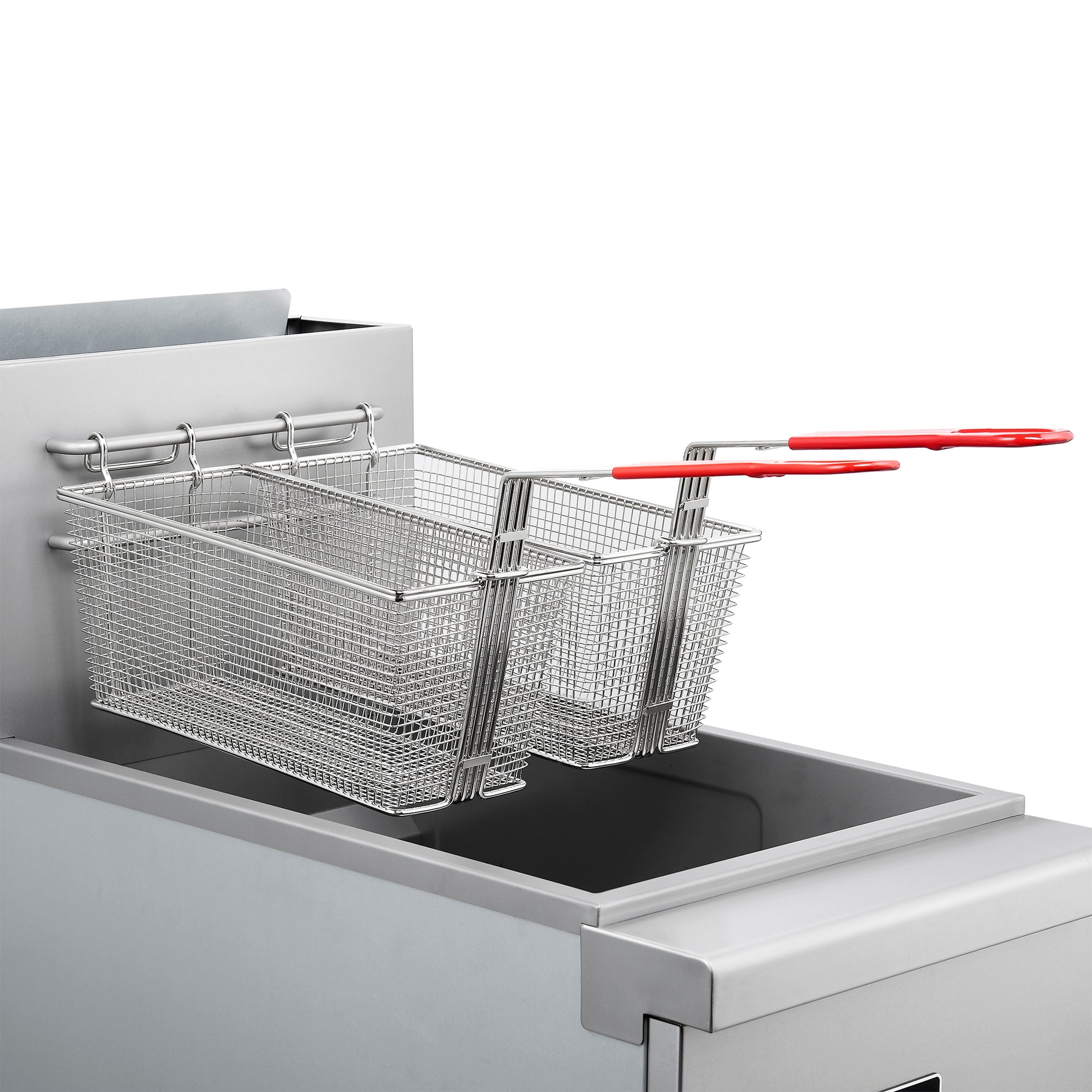 Forno Commerciale Natural Gas Deep Fryer, 4 Burners 120,000 BTU, 50 lbs Oil Capacity - BonPrix Électroménagers