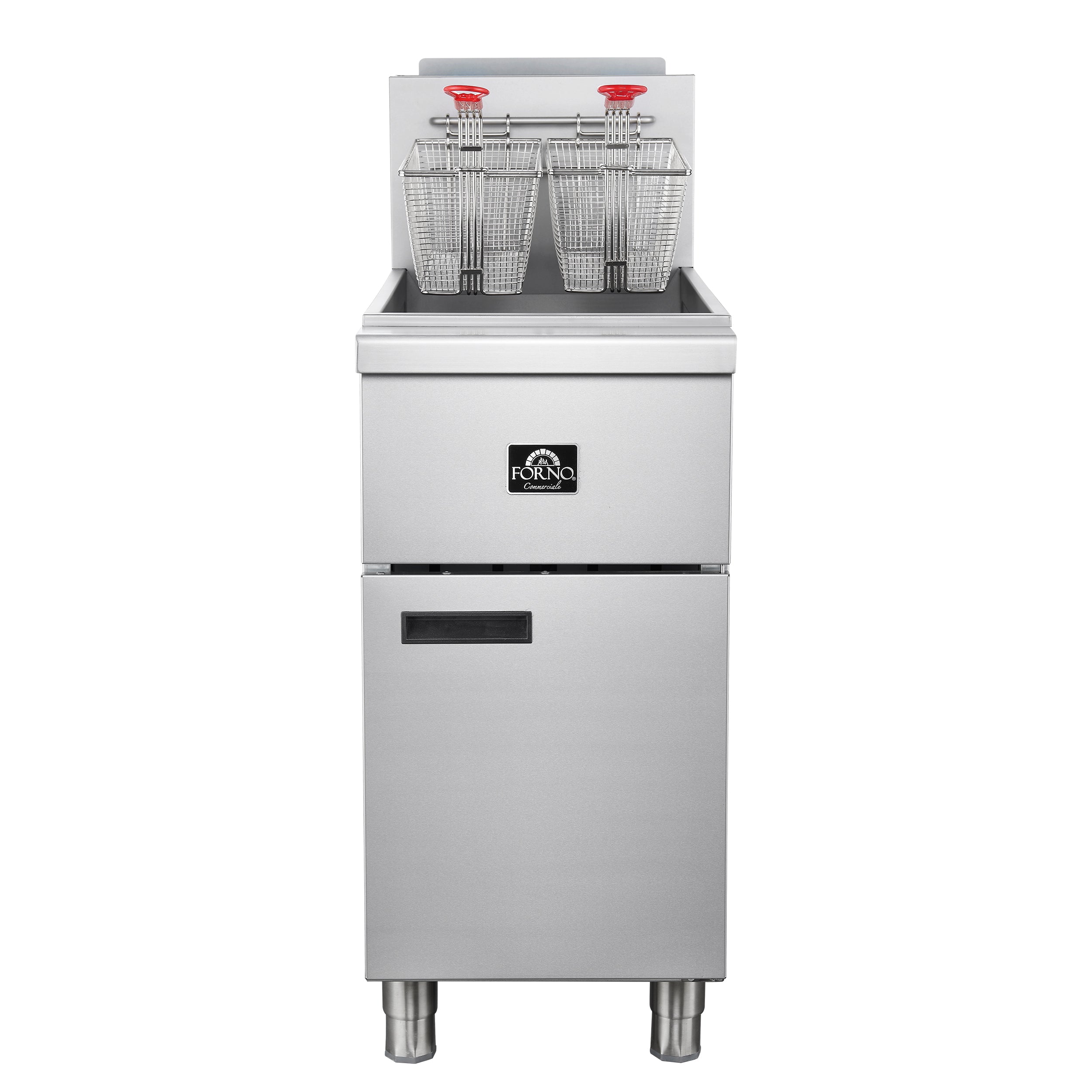 Forno Commerciale Natural Gas Deep Fryer, 4 Burners 120,000 BTU, 50 lbs Oil Capacity - BonPrix Électroménagers