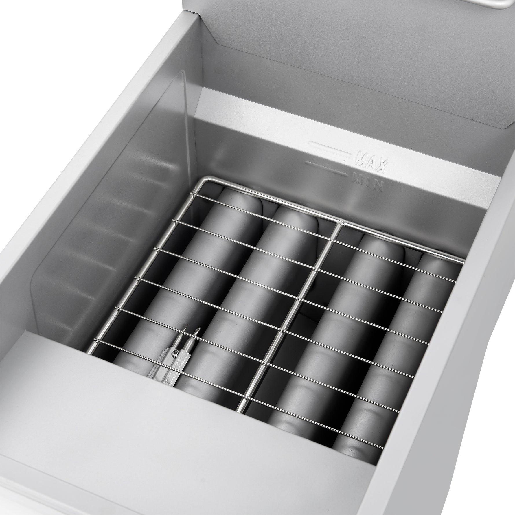 Forno Commerciale Natural Gas Deep Fryer, 4 Burners 120,000 BTU, 50 lbs Oil Capacity - BonPrix Électroménagers