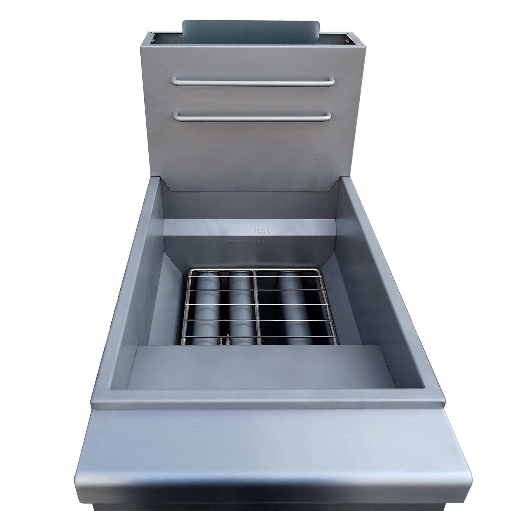 Forno Commerciale Natural Gas Deep Fryer, 4 Burners 120,000 BTU, 50 lbs Oil Capacity - BonPrix Électroménagers