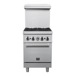 Forno Commerciale 24 Inch Gas Range with 4 Burners - BonPrix Électroménagers