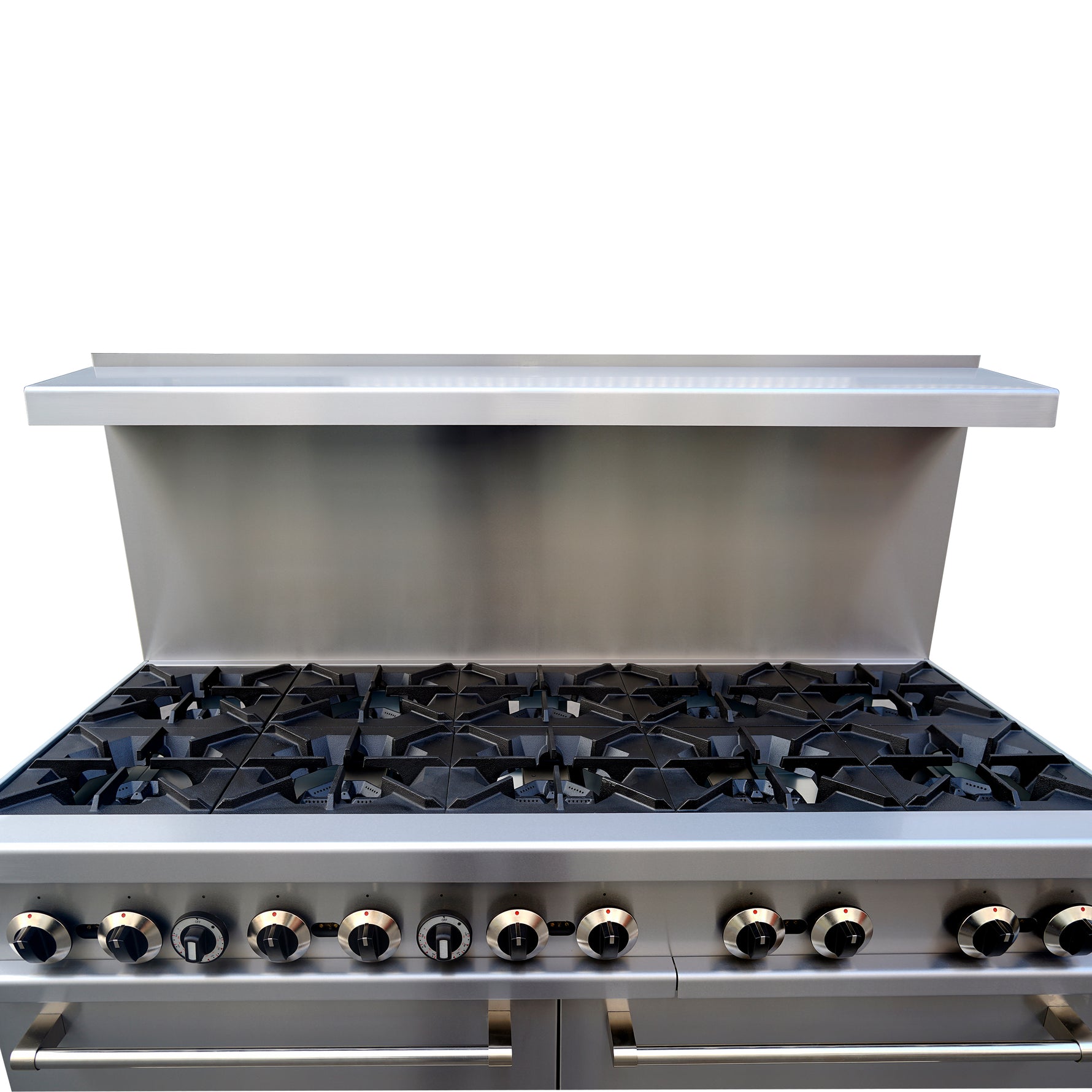 Forno Commerciale 60 Inch Stainless Steel Gas Range, 10 Burners 300,000 BTU Total, 9.3 cu.ft. Ovens - BonPrix Électroménagers