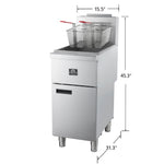 Forno Commerciale Propane Gas Deep Fryer, 4 Burners 120,000 BTU, 50 lbs Oil Capacity, Millivolt Control - BonPrix Électroménagers