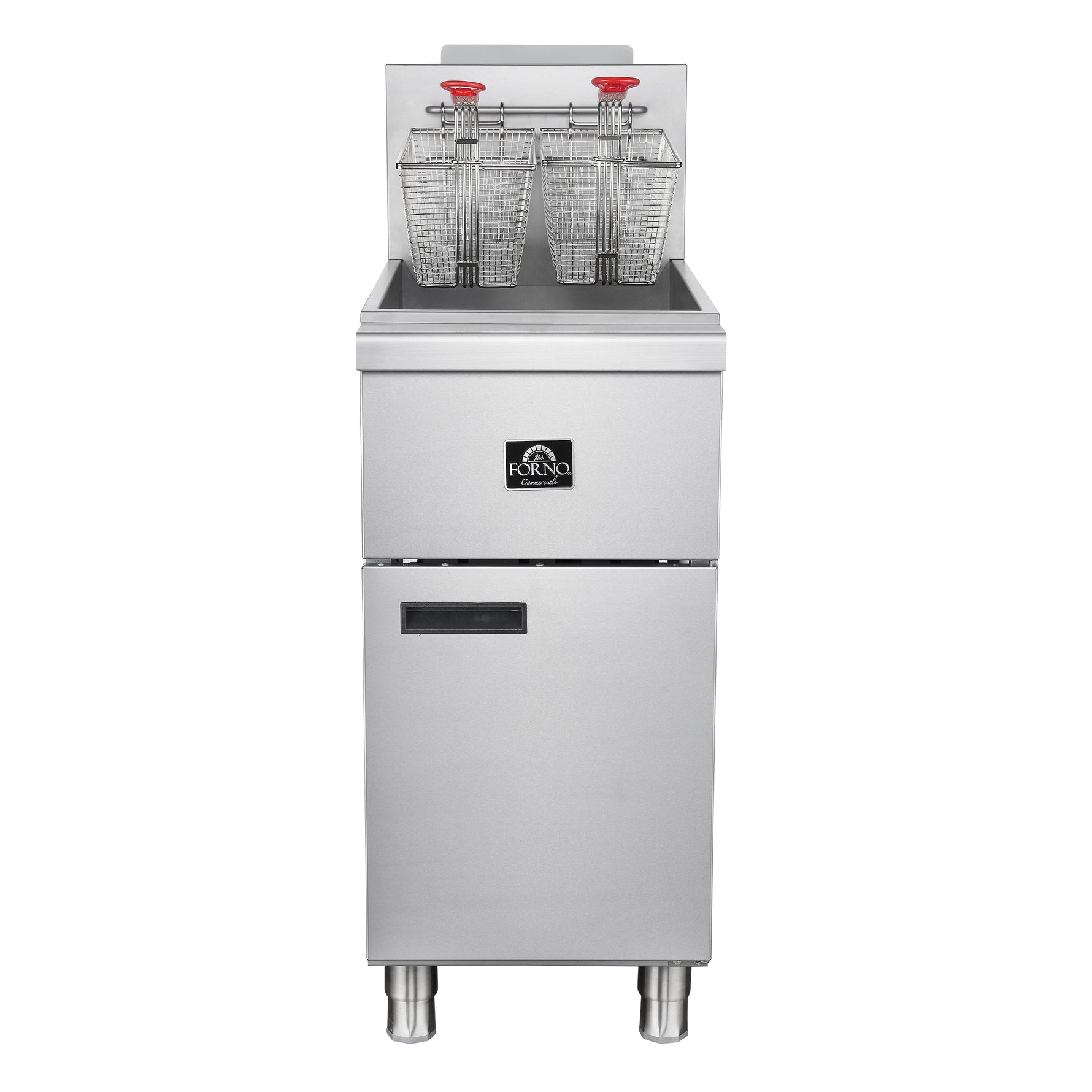 Forno Commerciale Propane Gas Deep Fryer, 4 Burners 120,000 BTU, 50 lbs Oil Capacity, Millivolt Control - BonPrix Électroménagers