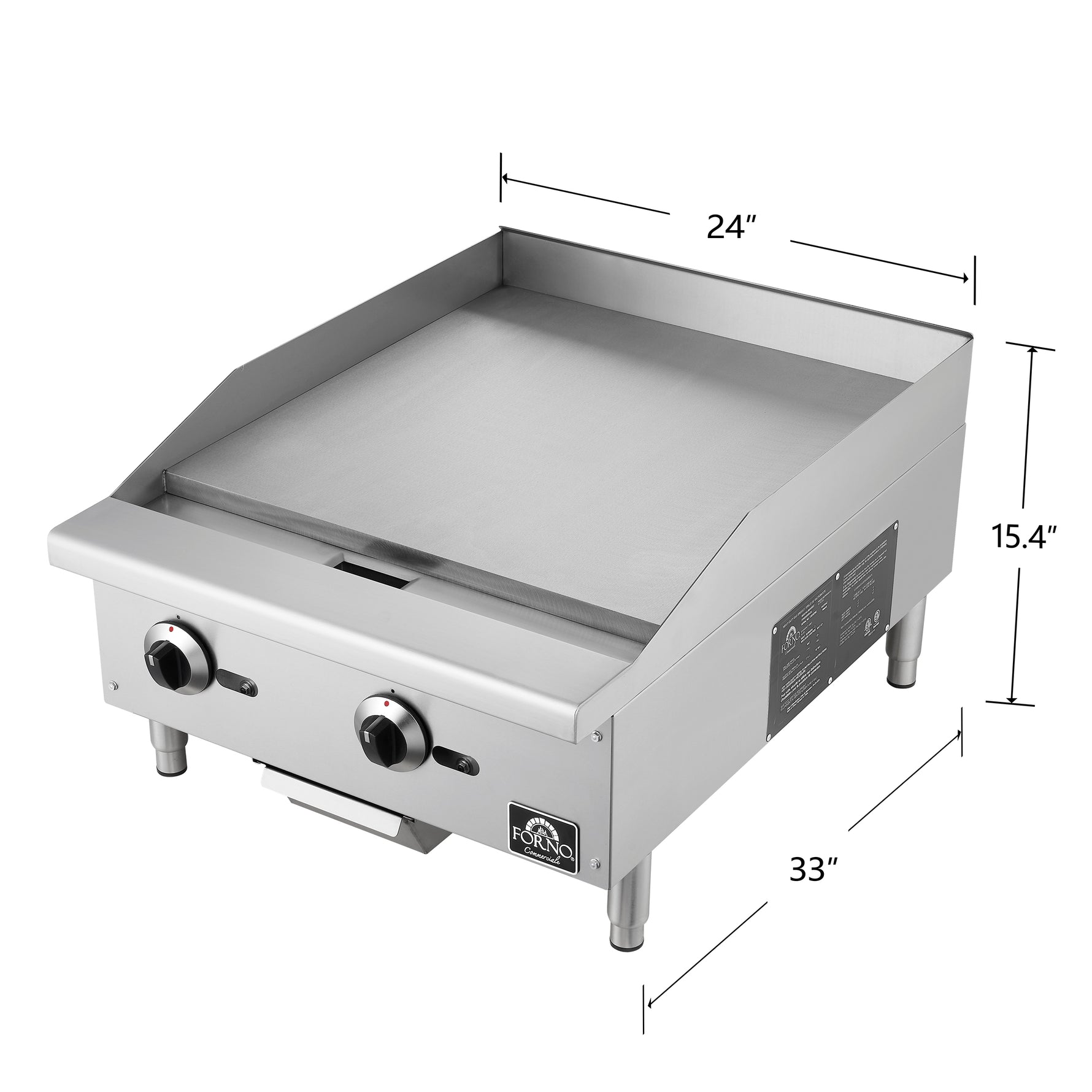 Forno Commerciale 24 Inch Gas Griddle - BonPrix Électroménagers