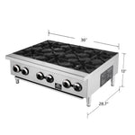 Forno Commerciale 36 Inch Gas Hotplate - BonPrix Électroménagers