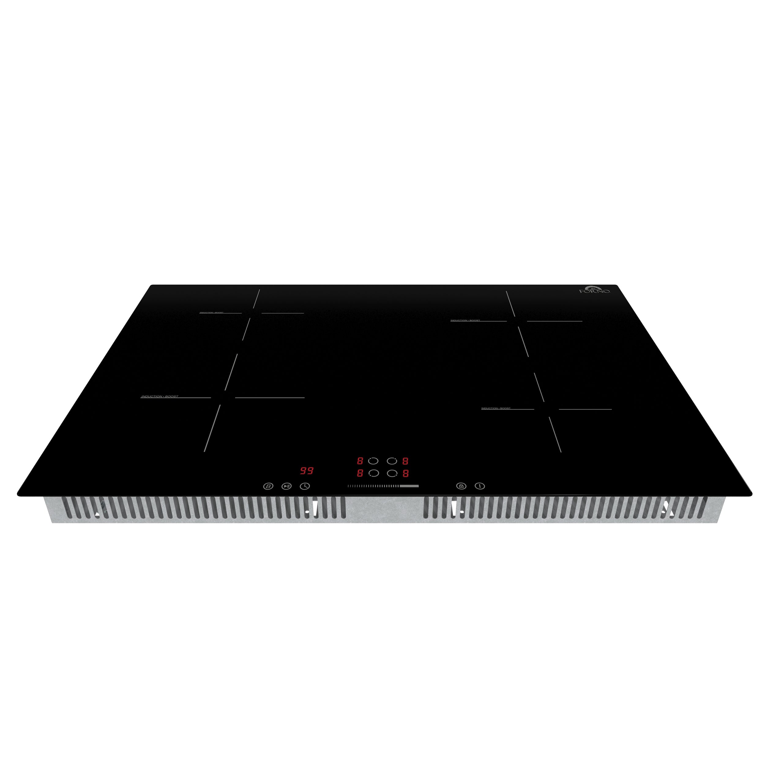 Forno Parco 30-Inch Induction Cooktop, 4 Zones, 7,200W Total Power, Touch Control, 9 Power Levels, Booster Function - BonPrix Électroménagers
