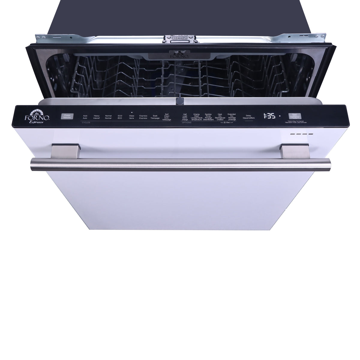 Espresso Lucente 24" Built-in Tall Tub Dishwasher, 49 dBA, Delay Start, Third Rack, 14 Place Settings, ENERGY STAR, White - BonPrix Électroménagers
