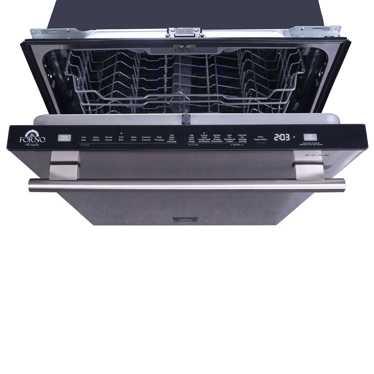 Lucente 24" Built-in Tall Tub Dishwasher, 49 dBA, Fingerprint-Resistant, Delay Start, Third Rack, 14 Place Settings, ENERGY STAR, Stainless Steel - BonPrix Électroménagers