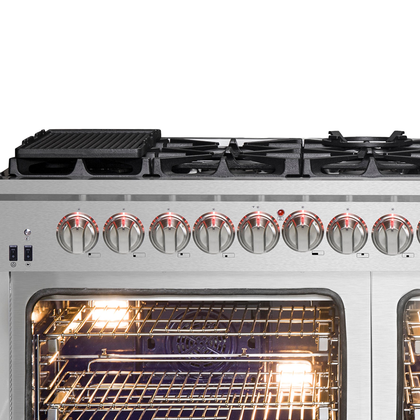 Cuisinière autonome à double combustible Forno Capriasca de 60 pouces, 10 brûleurs, four à convection véritable