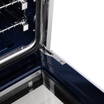 Forno Massimo 30-Inch Freestanding Dual Fuel Range in White with Antique Brass Accessories, 4 Burners, 4.32 cu. ft. Convection Oven - BonPrix Électroménagers