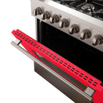 Forno Galiano 36-Inch Freestanding Dual Fuel Range, 6 Burners, Double Convection Ovens, Red Door - BonPrix Électroménagers