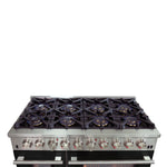 Forno Capriasca 48-Inch Freestanding Dual Fuel Range, 8 Burners, True Convection Oven, Black Doors - BonPrix Électroménagers