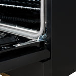 Forno Antico 36-inch Dual Fuel Range, Black and Antique Brass, 6 Burners, 4.5 cu.ft. Convection Oven - BonPrix Électroménagers