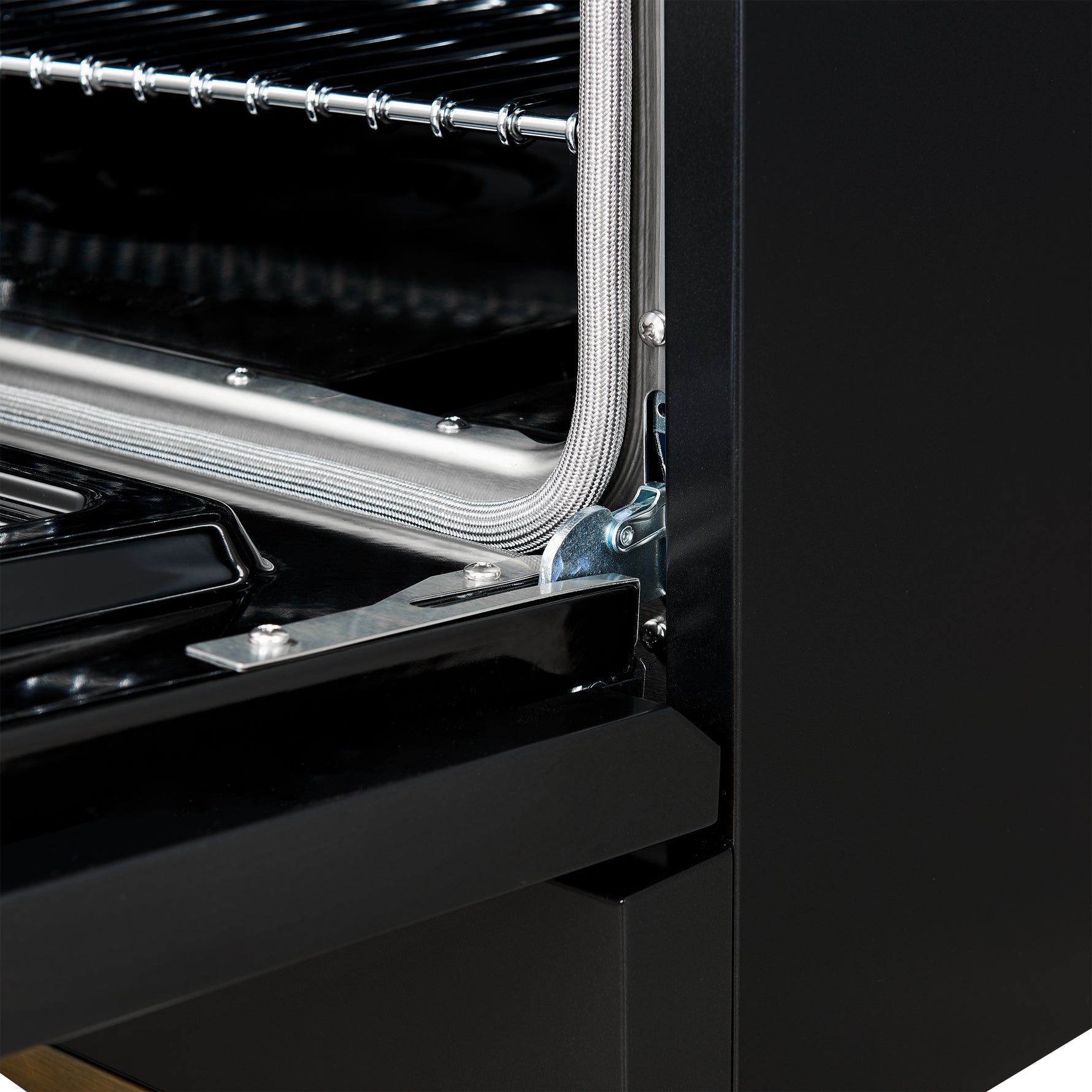 Forno Antico 36-inch Dual Fuel Range, Black and Antique Brass, 6 Burners, 4.5 cu.ft. Convection Oven - BonPrix Électroménagers