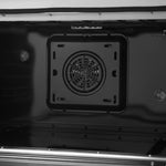 Forno Galiano 36-inch Dual Fuel Range in Black & Antique Brass Design, 6 Sealed Burners 83,000 BTU, 5.36 cu.ft. True Convection Oven - BonPrix Électroménagers