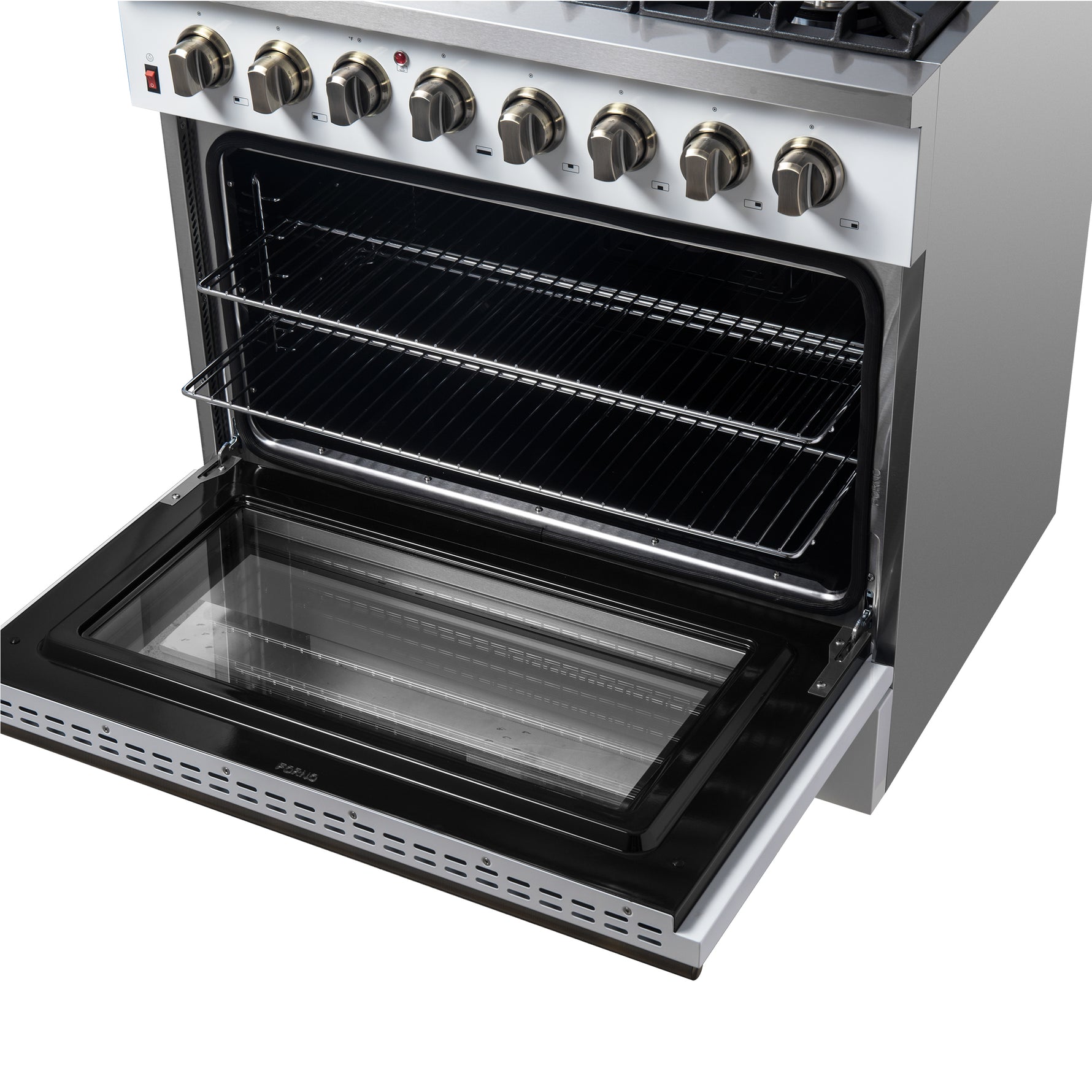 Forno Galiano 36" Freestanding Dual Fuel Range in White - BonPrix Électroménagers