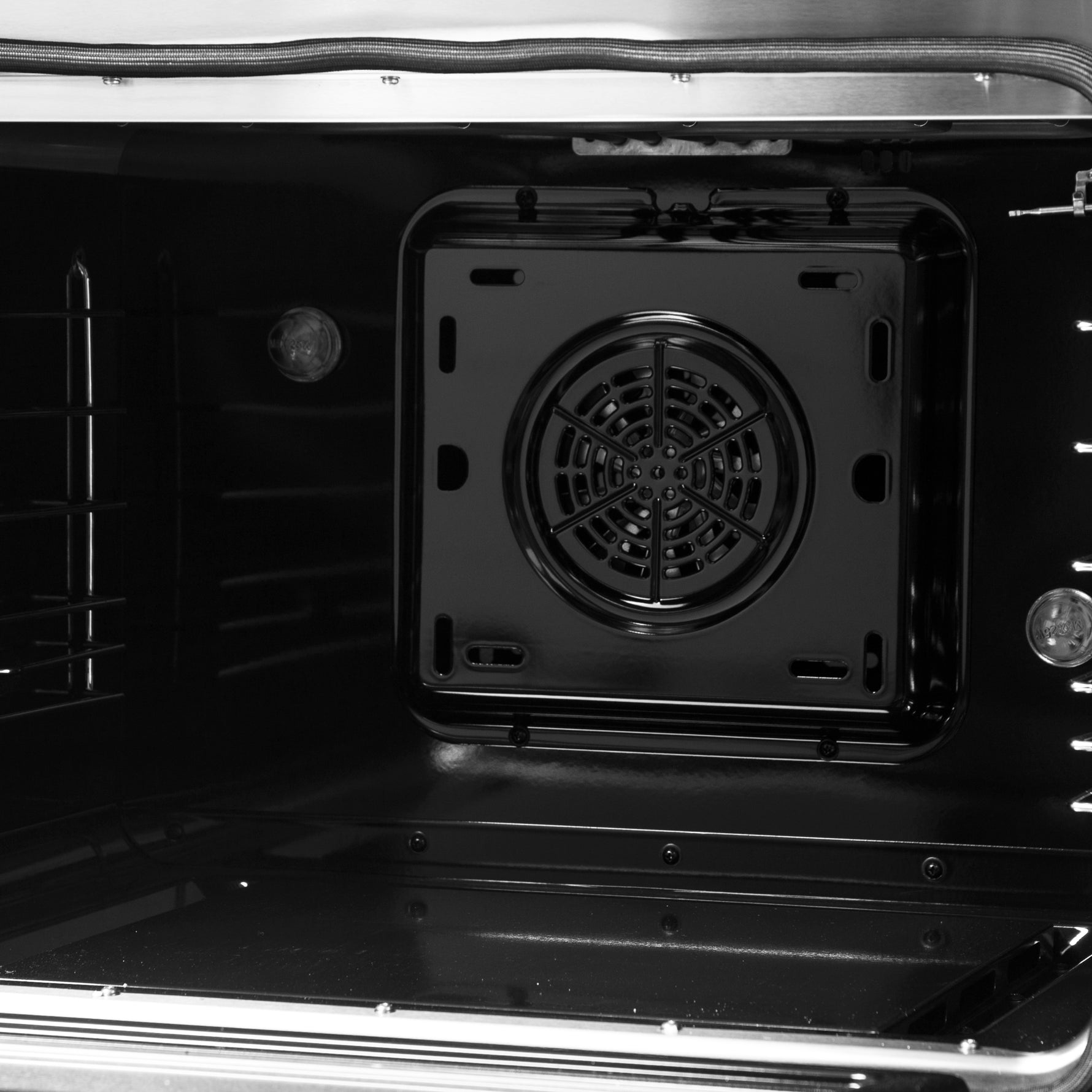 Galiano 48-inch Dual Fuel Range Black & Antique Brass Design with 8 Sealed Burners 107,000 BTU, 6.58 cu. ft. double ovens & Griddle - BonPrix Électroménagers