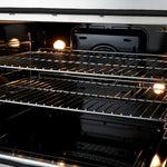 Forno Galiano 30-inch Freestanding French Door Dual Fuel Range Black - BonPrix Électroménagers