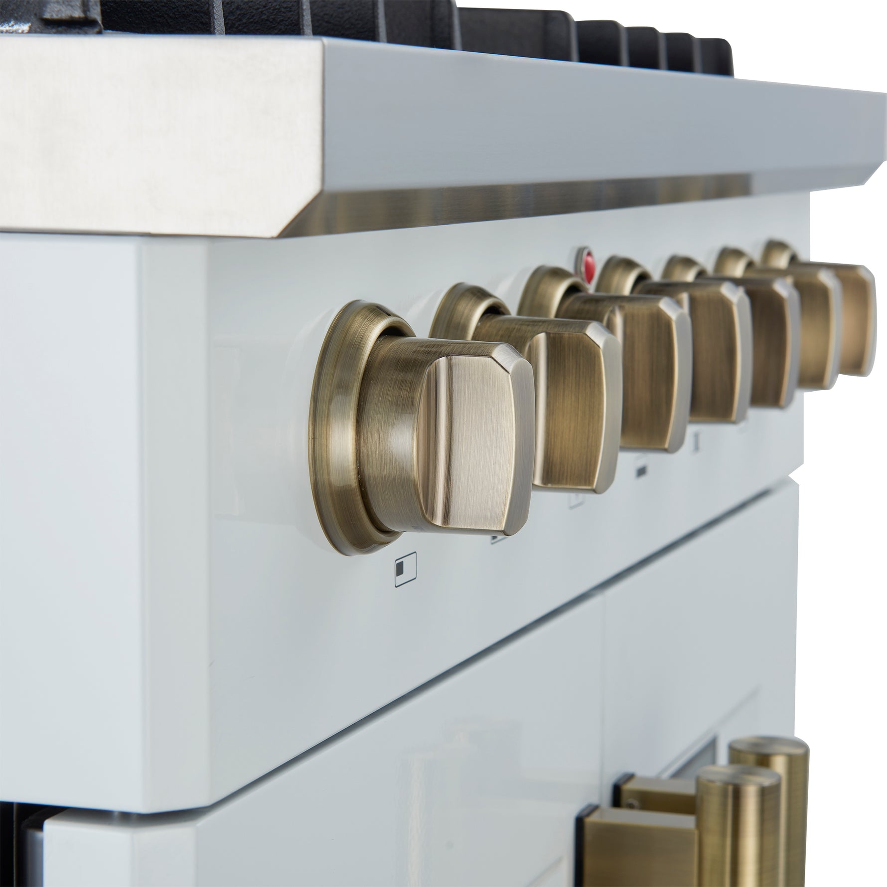 Forno Galiano 30-inch Freestanding French Door Dual Fuel Range White - BonPrix Électroménagers