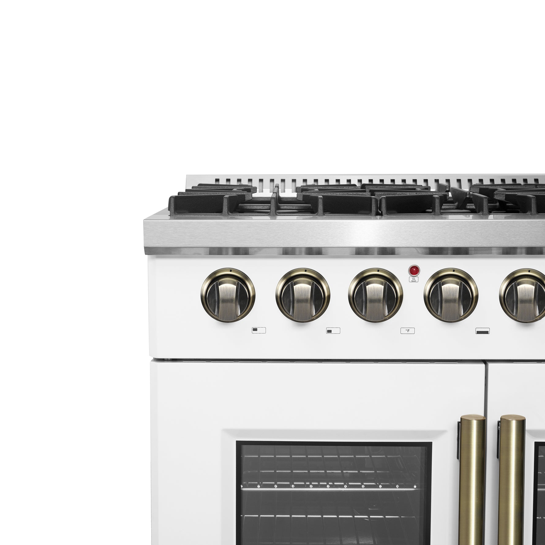Forno Galiano 36-inch Freestanding French Door Dual Fuel Range White - BonPrix Électroménagers