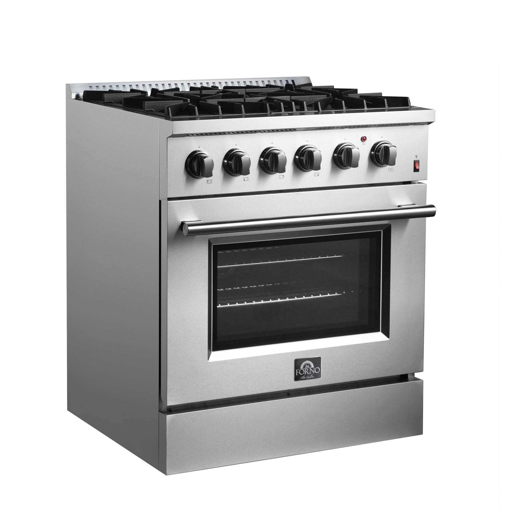 Forno Marco 30-Inch Dual Fuel Range, Stainless Steel, 4 Burners, 37,000 BTU, True Convection Oven, Energy Efficient - BonPrix Électroménagers