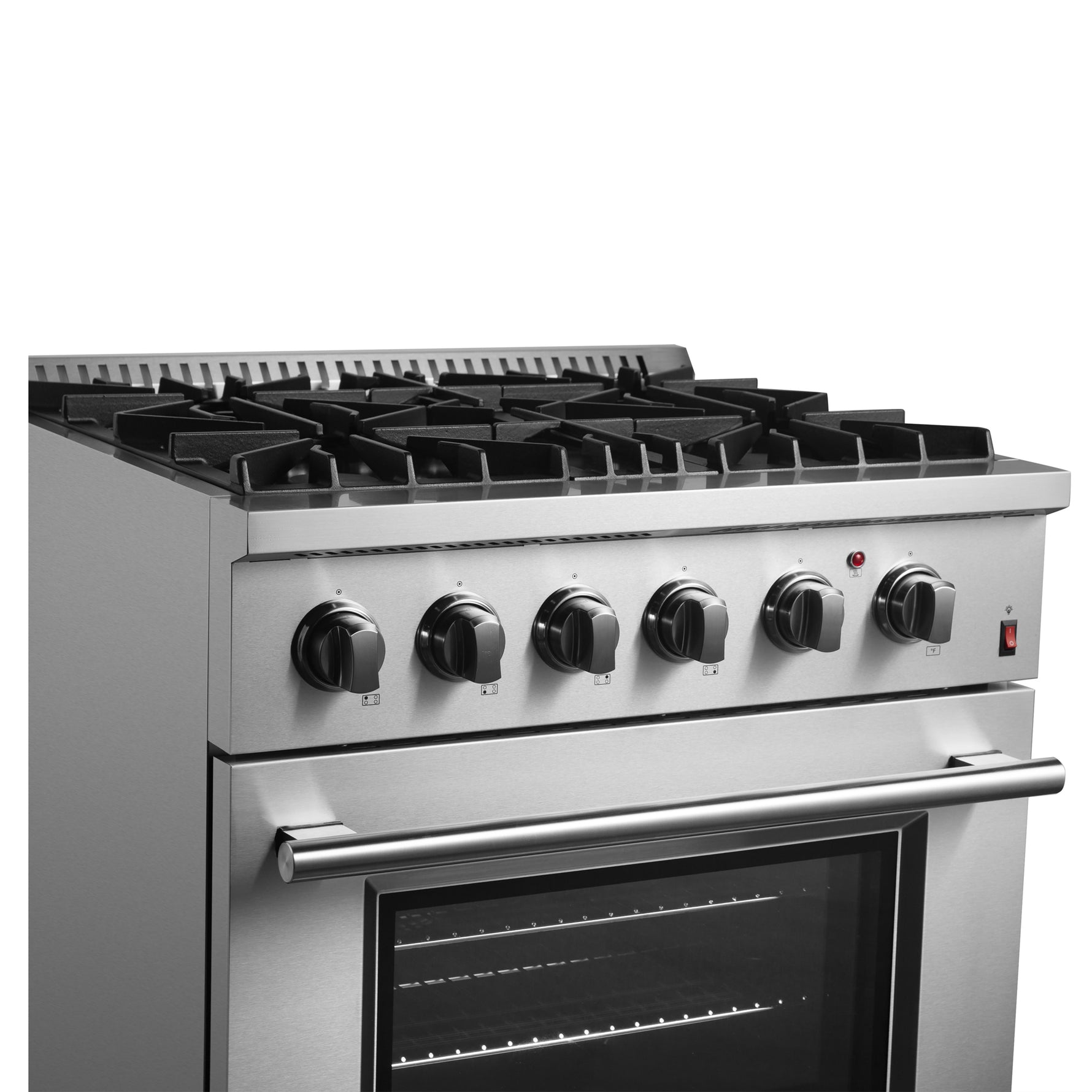Forno Marco 30-Inch Dual Fuel Range, Stainless Steel, 4 Burners, 37,000 BTU, True Convection Oven, Energy Efficient - BonPrix Électroménagers