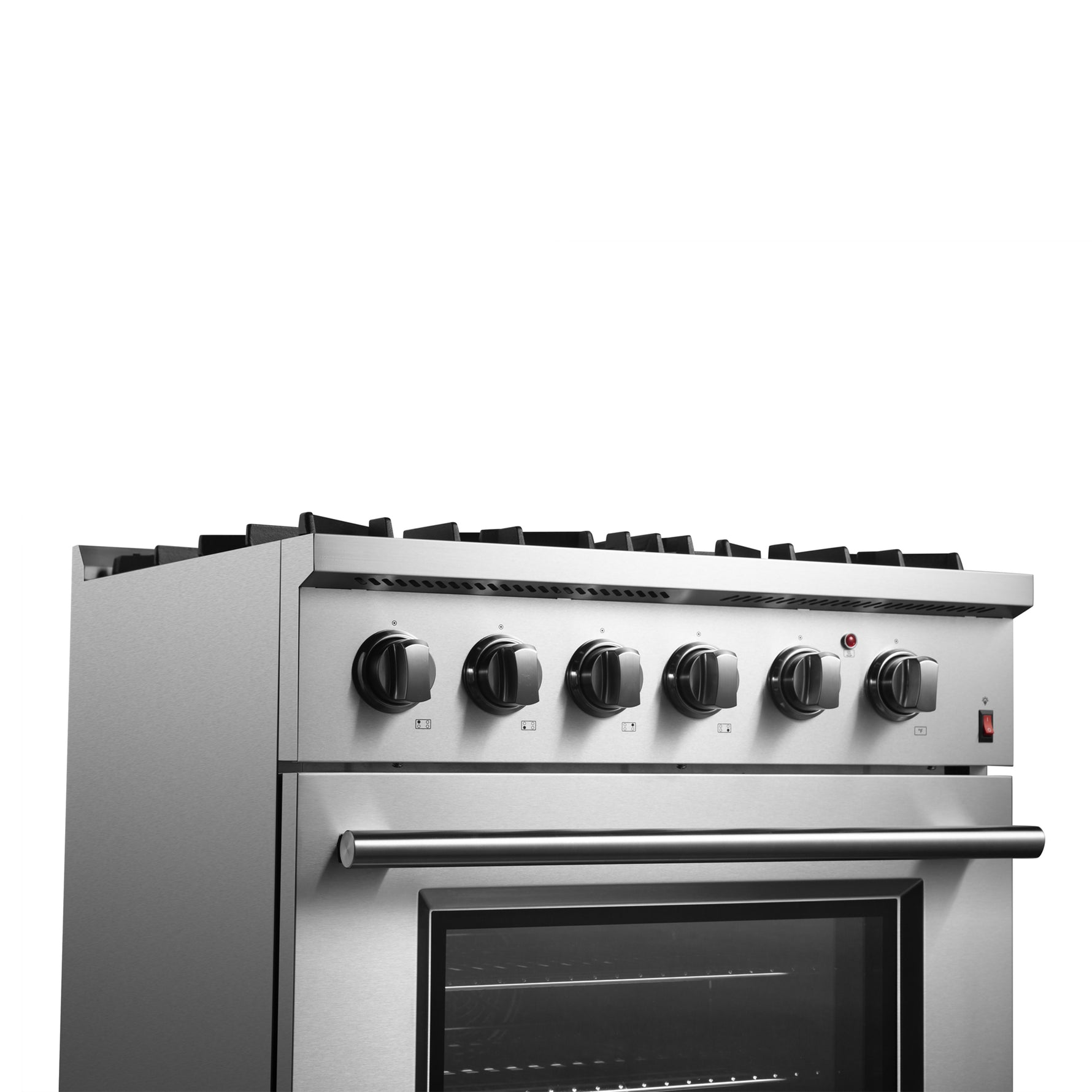 Forno Marco 30-Inch Dual Fuel Range, Stainless Steel, 4 Burners, 37,000 BTU, True Convection Oven, Energy Efficient - BonPrix Électroménagers